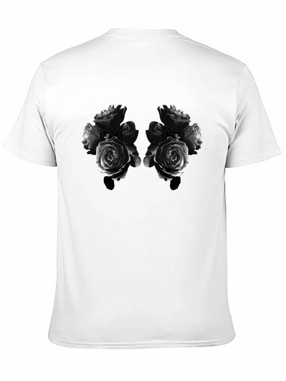 Rose Bouquet Graphic Tee - Black