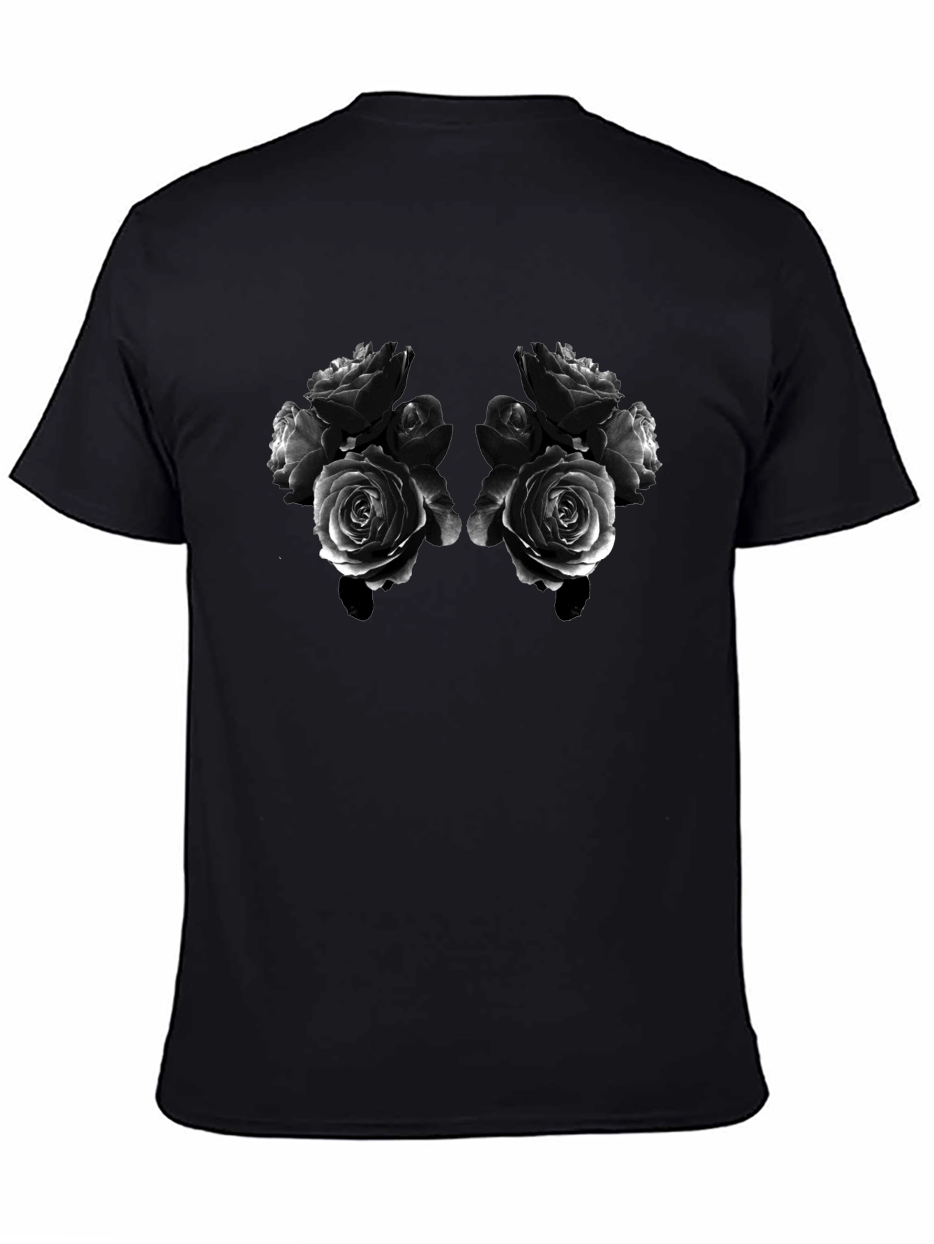 Rose Bouquet Graphic Tee - Black