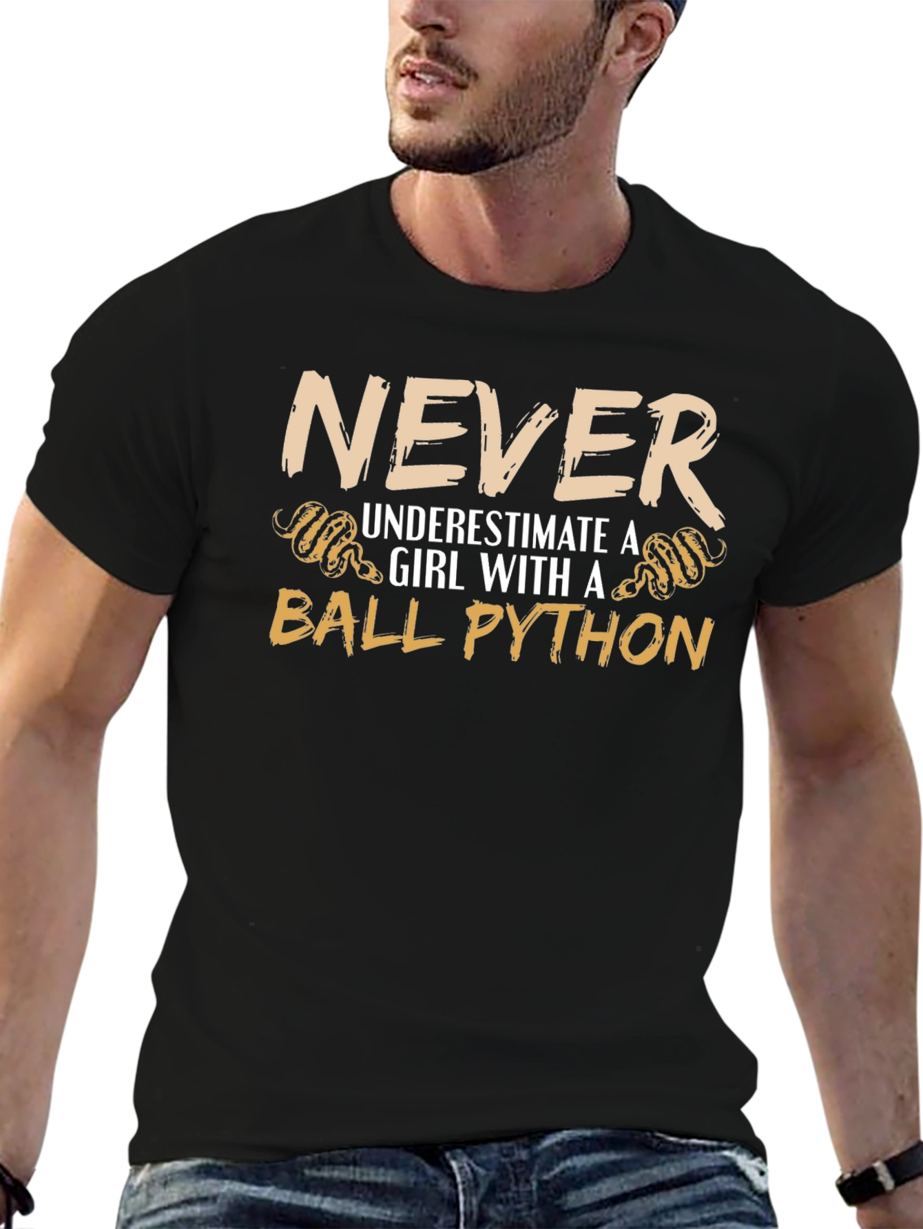 Never Underestimate a Girl with a Ball Python T-Shirt