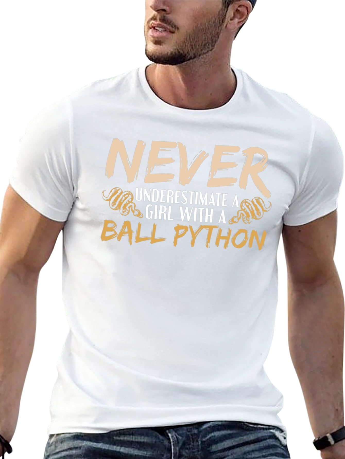 Never Underestimate a Girl with a Ball Python T-Shirt
