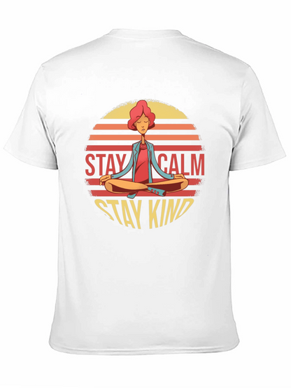 Stay Calm Stay Kind Yoga Graphic T-Shirt