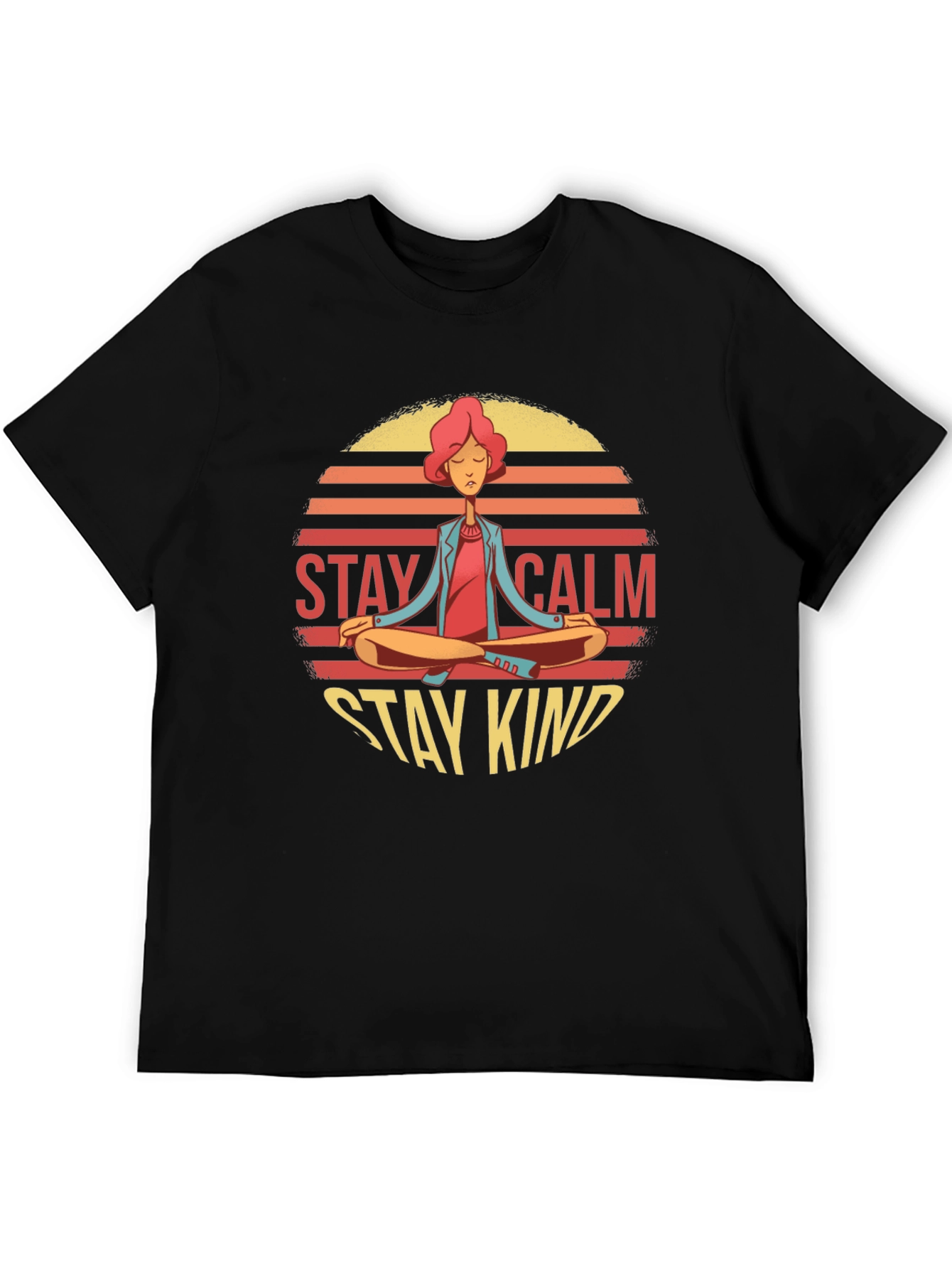 Stay Calm Stay Kind Yoga Graphic T-Shirt