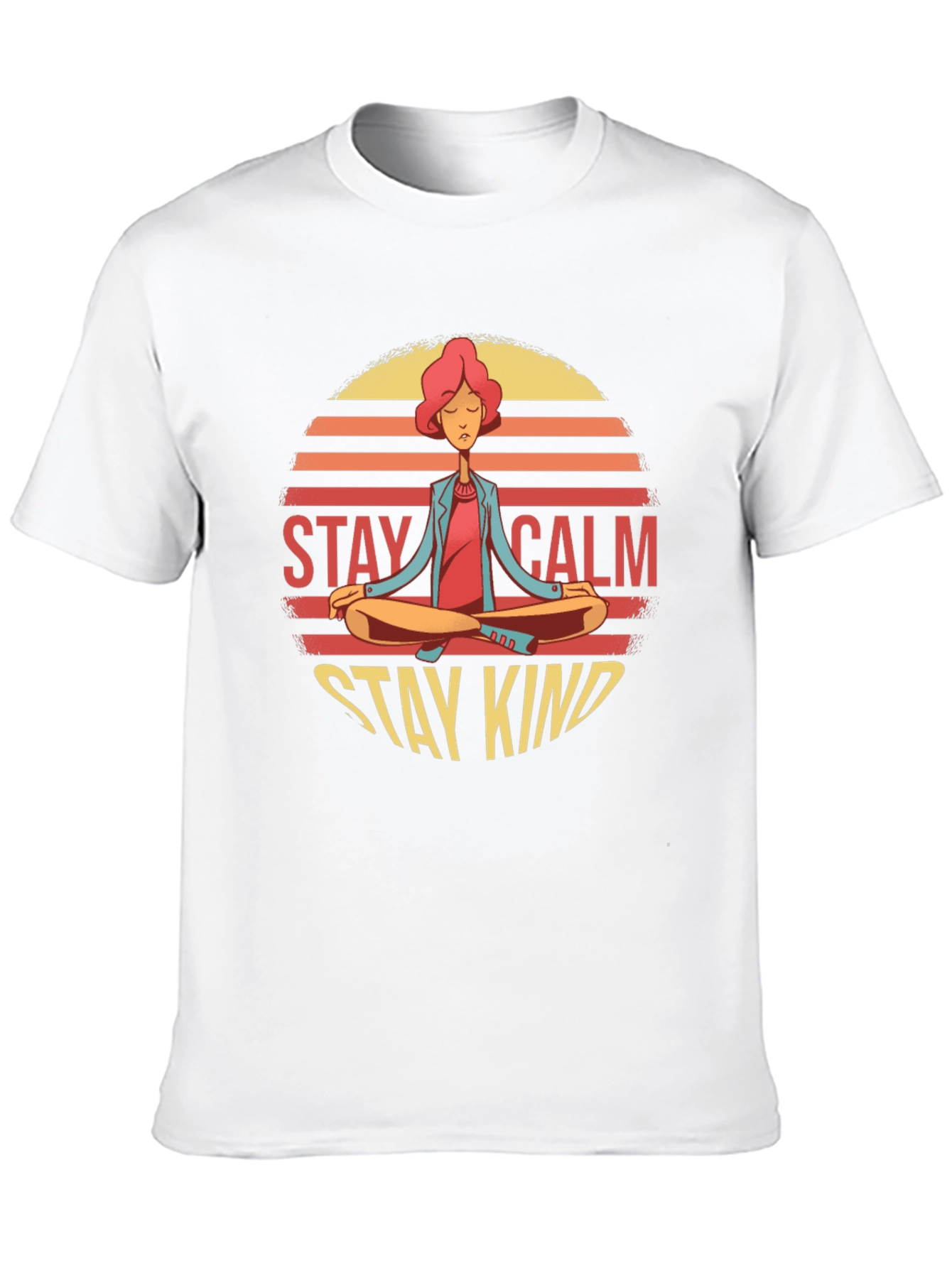 Stay Calm Stay Kind Yoga Graphic T-Shirt