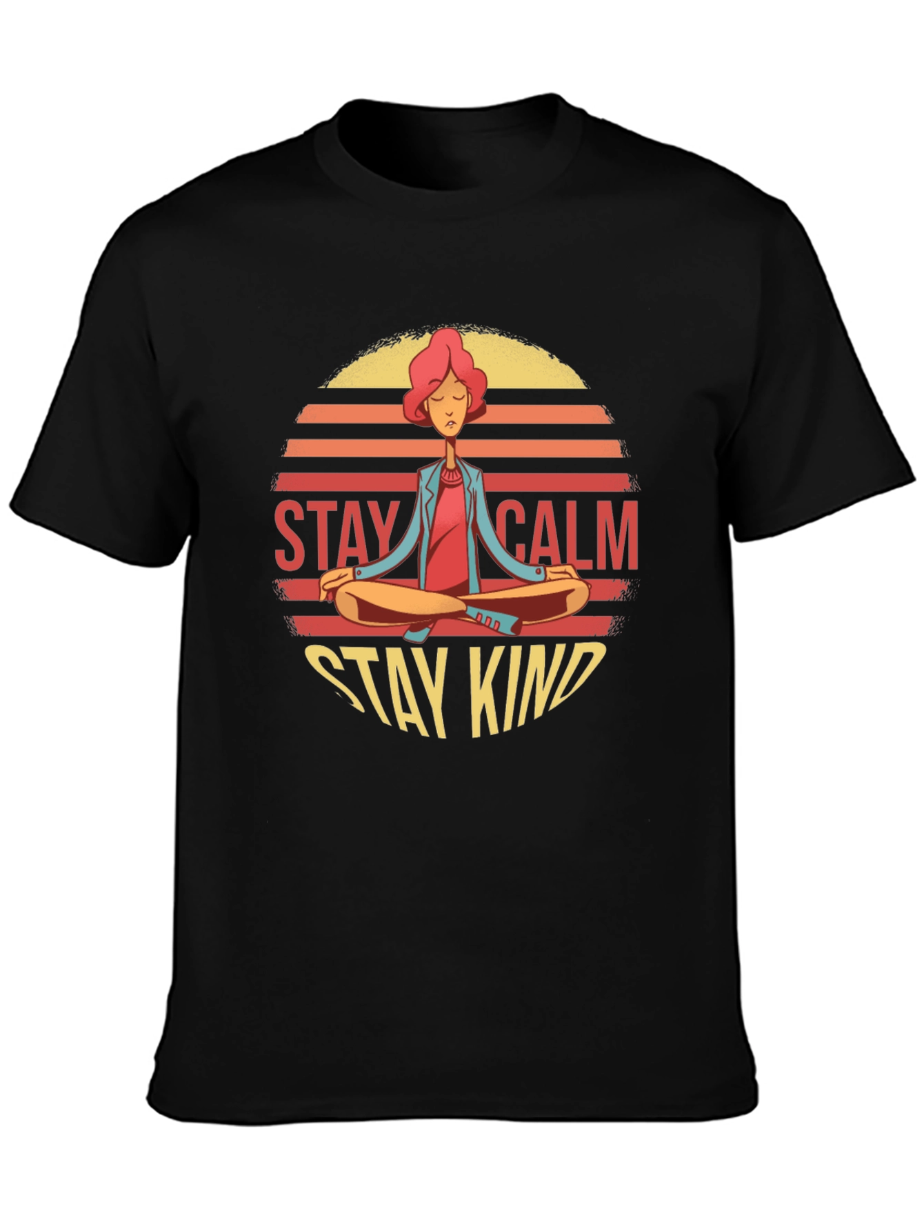 Stay Calm Stay Kind Yoga Graphic T-Shirt