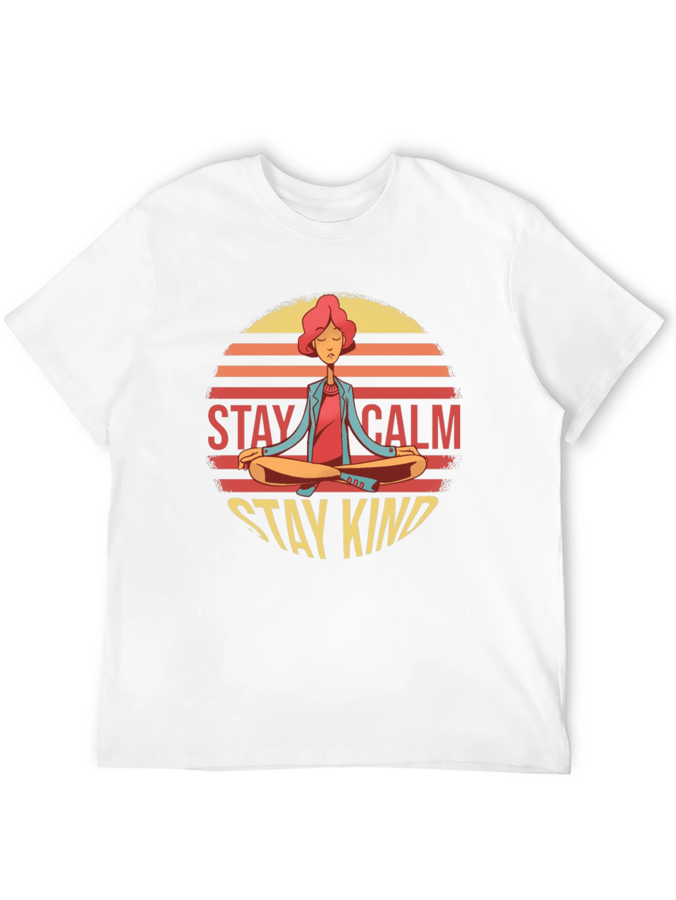Stay Calm Stay Kind Yoga Graphic T-Shirt