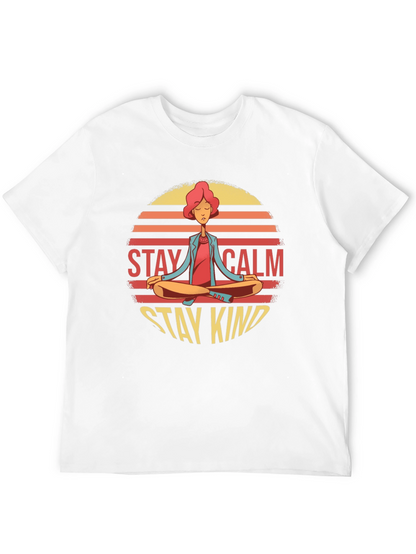 Stay Calm Stay Kind Yoga Graphic T-Shirt