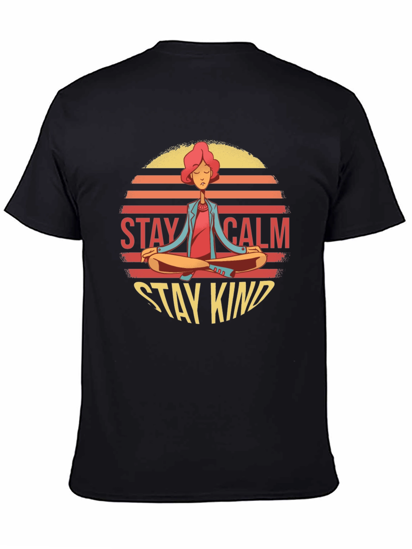 Stay Calm Stay Kind Yoga Graphic T-Shirt