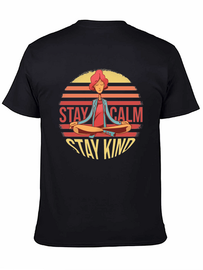 Stay Calm Stay Kind Yoga Graphic T-Shirt
