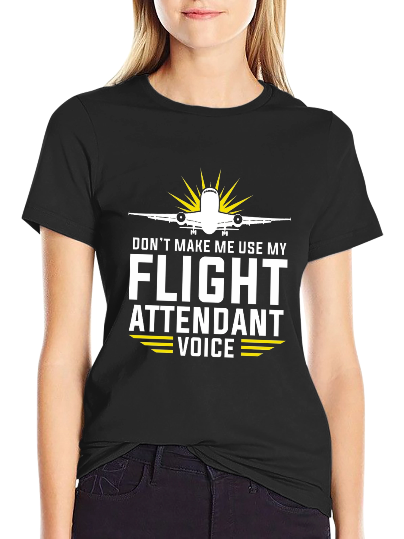 Funny Flight Attendant Voice T-Shirt