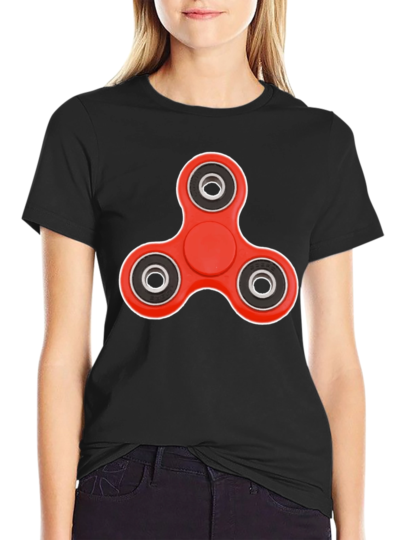 Fidget Spinner Graphic Tee - Trendy Casual Wear