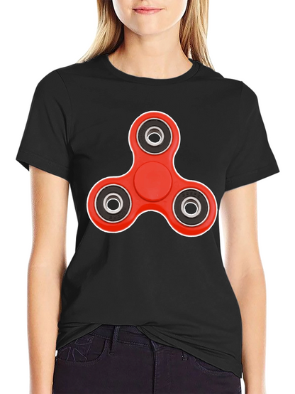 Fidget Spinner Graphic Tee - Trendy Casual Wear