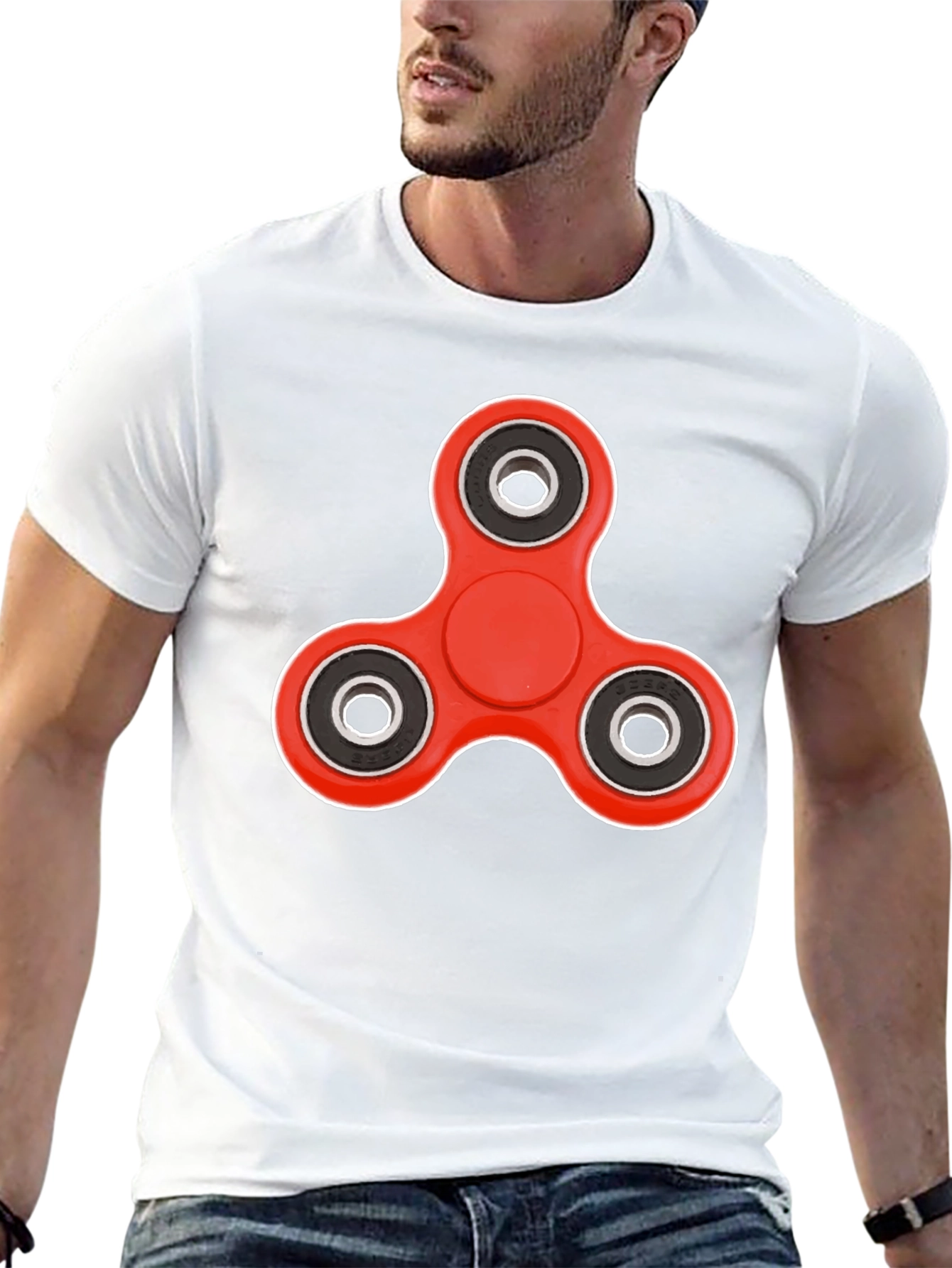Fidget Spinner Graphic Tee - Trendy Casual Wear