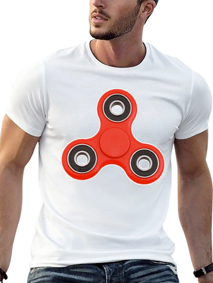 Fidget Spinner Graphic Tee - Trendy Casual Wear
