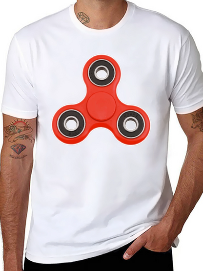 Fidget Spinner Graphic Tee - Trendy Casual Wear