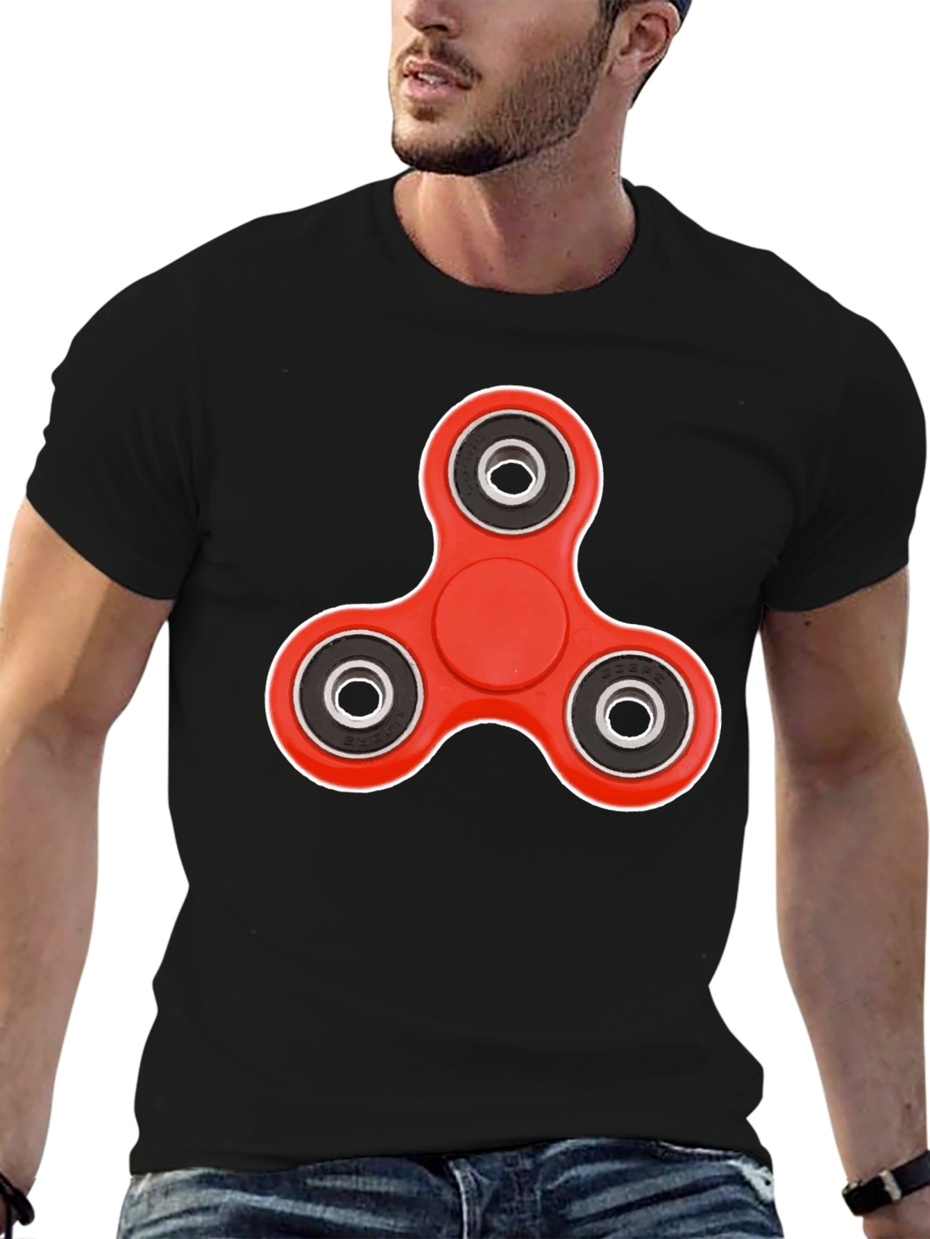 Fidget Spinner Graphic Tee - Trendy Casual Wear