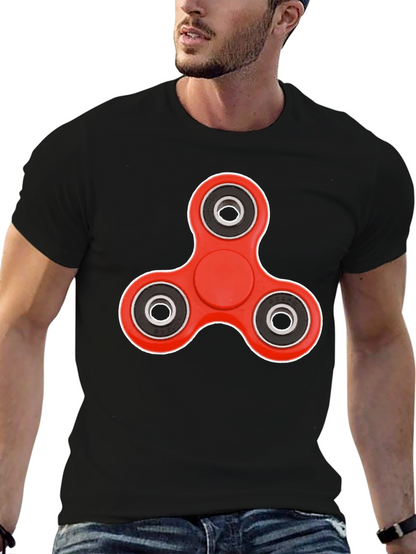 Fidget Spinner Graphic Tee - Trendy Casual Wear