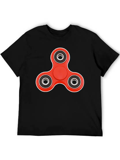 Fidget Spinner Graphic Tee - Trendy Casual Wear