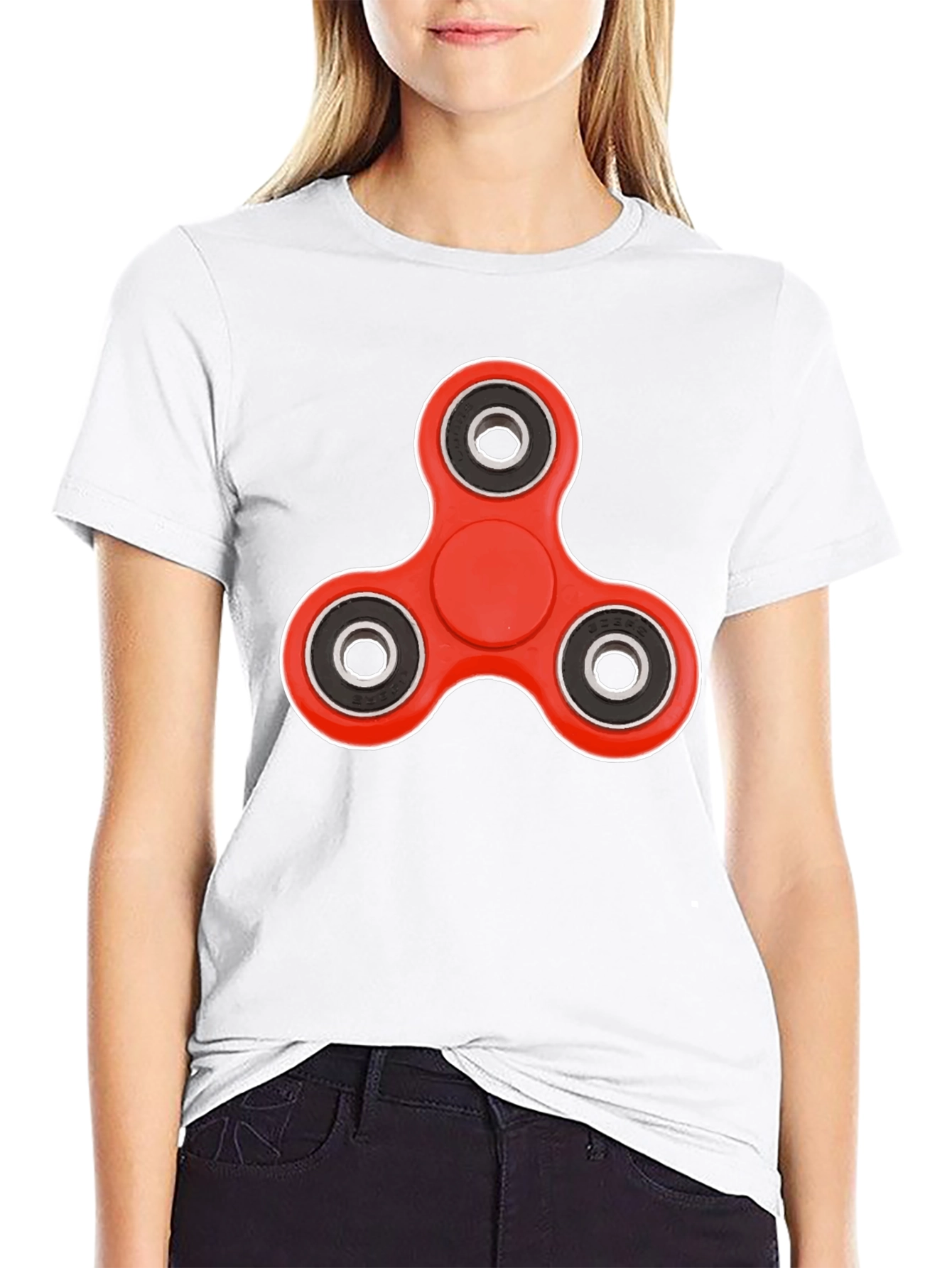 Fidget Spinner Graphic Tee - Trendy Casual Wear