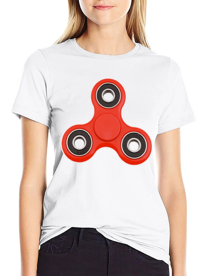 Fidget Spinner Graphic Tee - Trendy Casual Wear