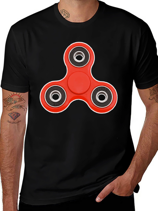 Fidget Spinner Graphic Tee - Trendy Casual Wear