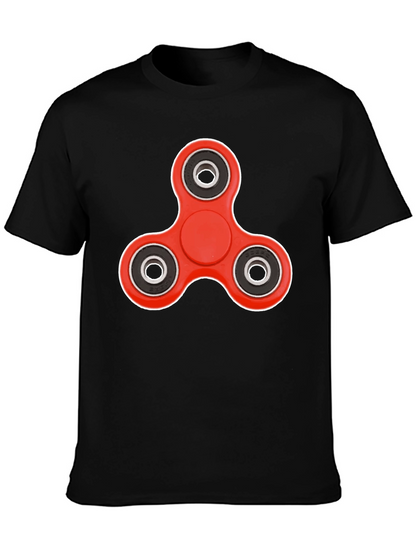 Fidget Spinner Graphic Tee - Trendy Casual Wear