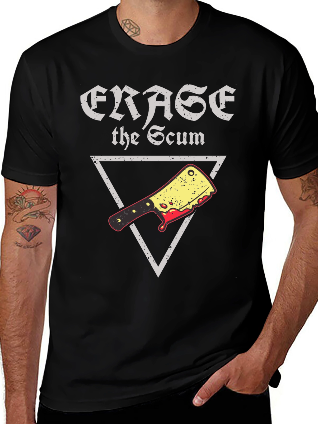 Erase the Scum Graphic Tee - Butcher Cleaver T-Shirt