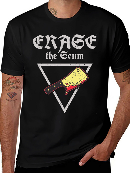 Erase the Scum Graphic Tee - Butcher Cleaver T-Shirt
