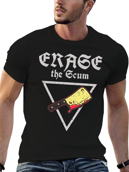 Erase the Scum Graphic Tee - Butcher Cleaver T-Shirt