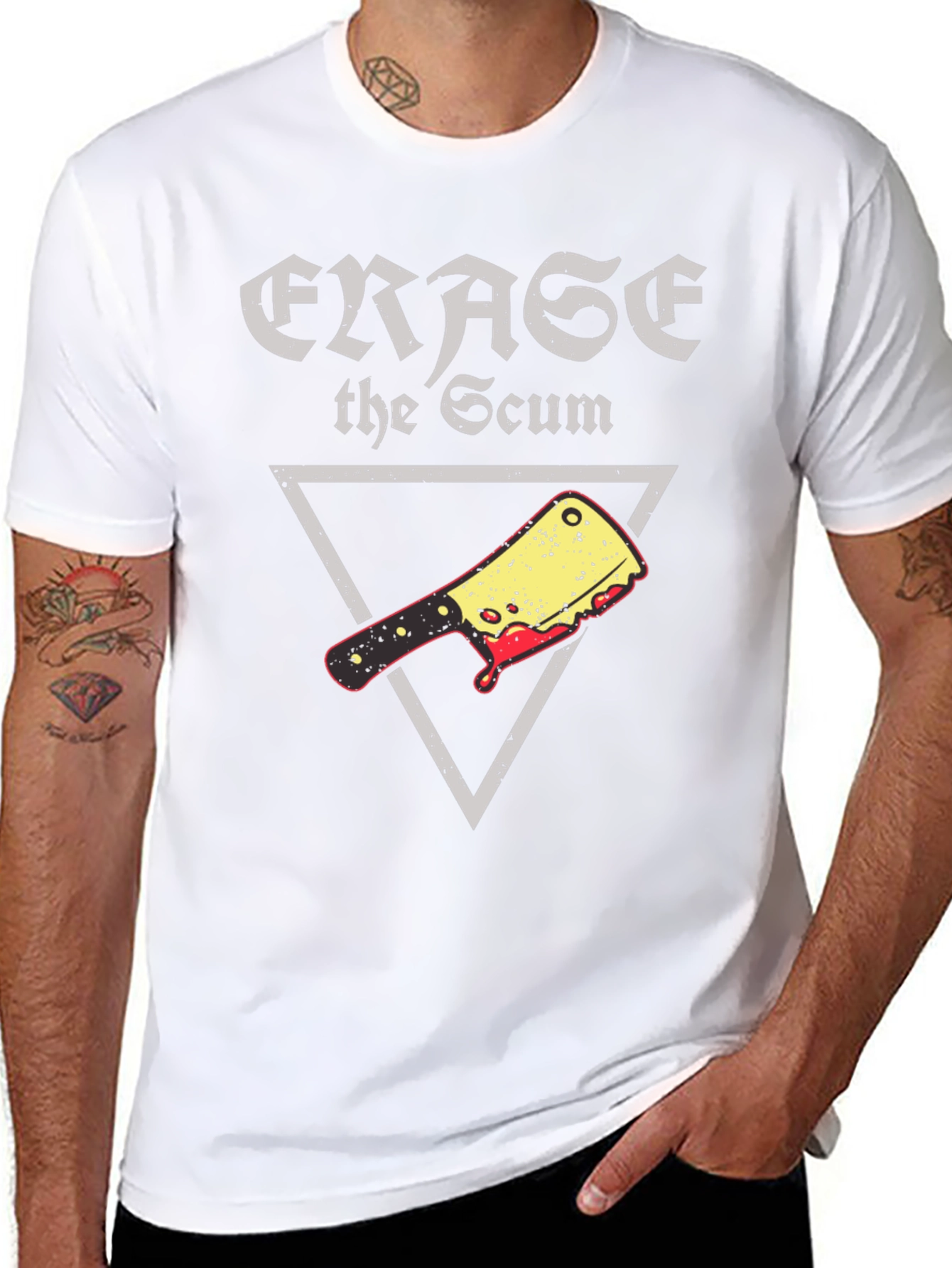 Erase the Scum Graphic Tee - Butcher Cleaver T-Shirt