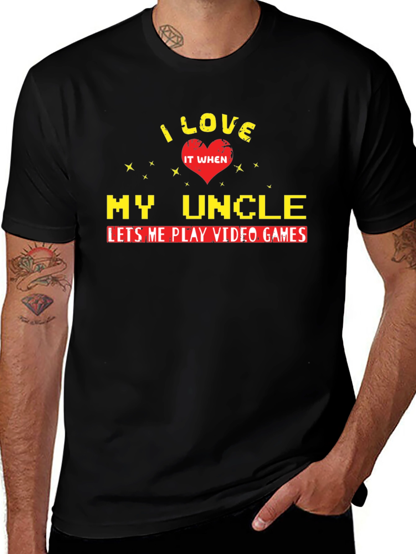 I Love My Uncle Video Games T-Shirt