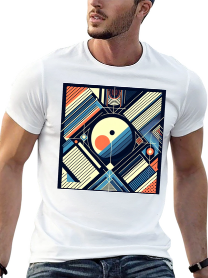 Abstract Geometric Art T-Shirt - Modern Design