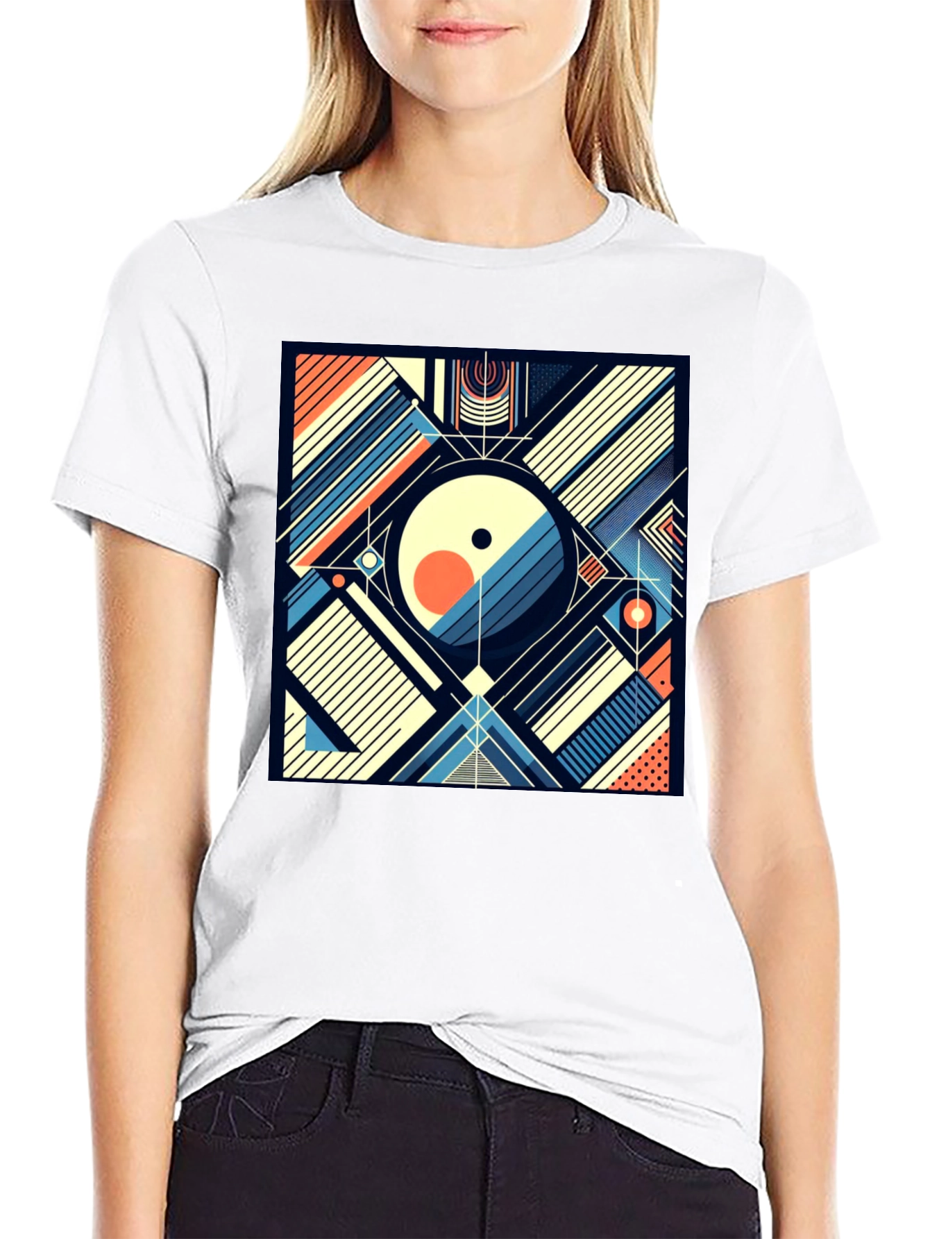Abstract Geometric Art T-Shirt - Modern Design