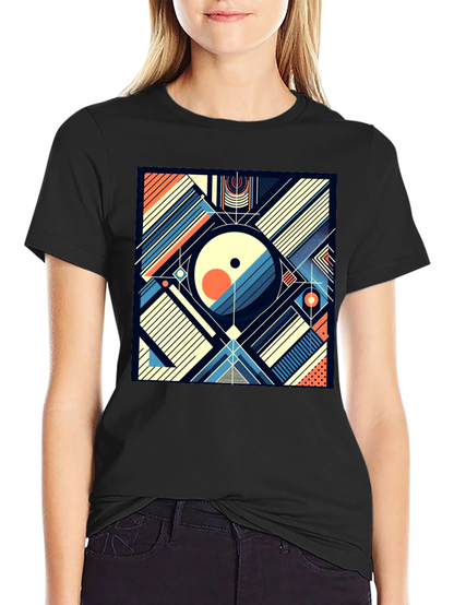 Abstract Geometric Art T-Shirt - Modern Design