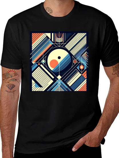 Abstract Geometric Art T-Shirt - Modern Design