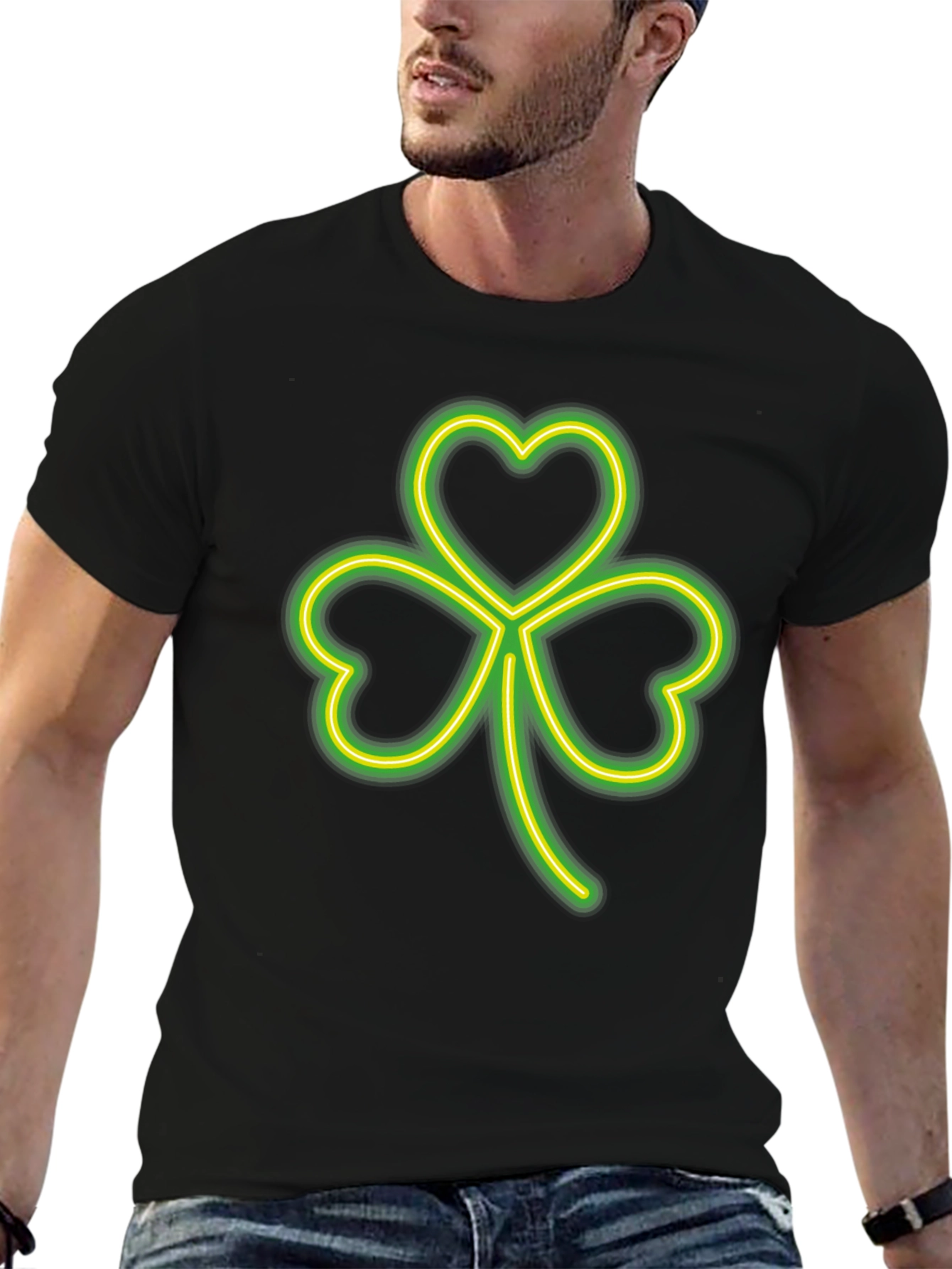 Neon Shamrock Graphic T-Shirt