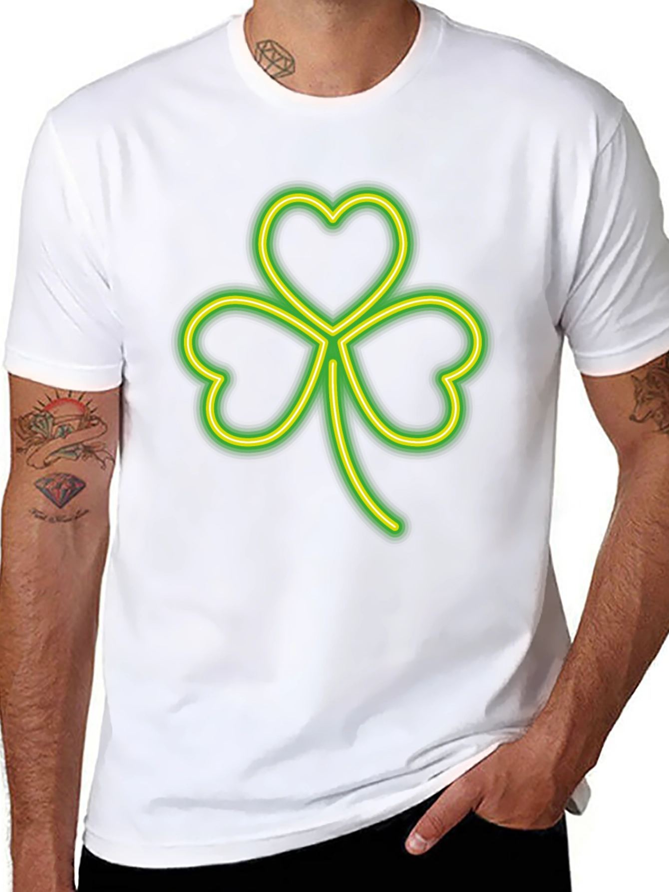 Neon Shamrock Graphic T-Shirt