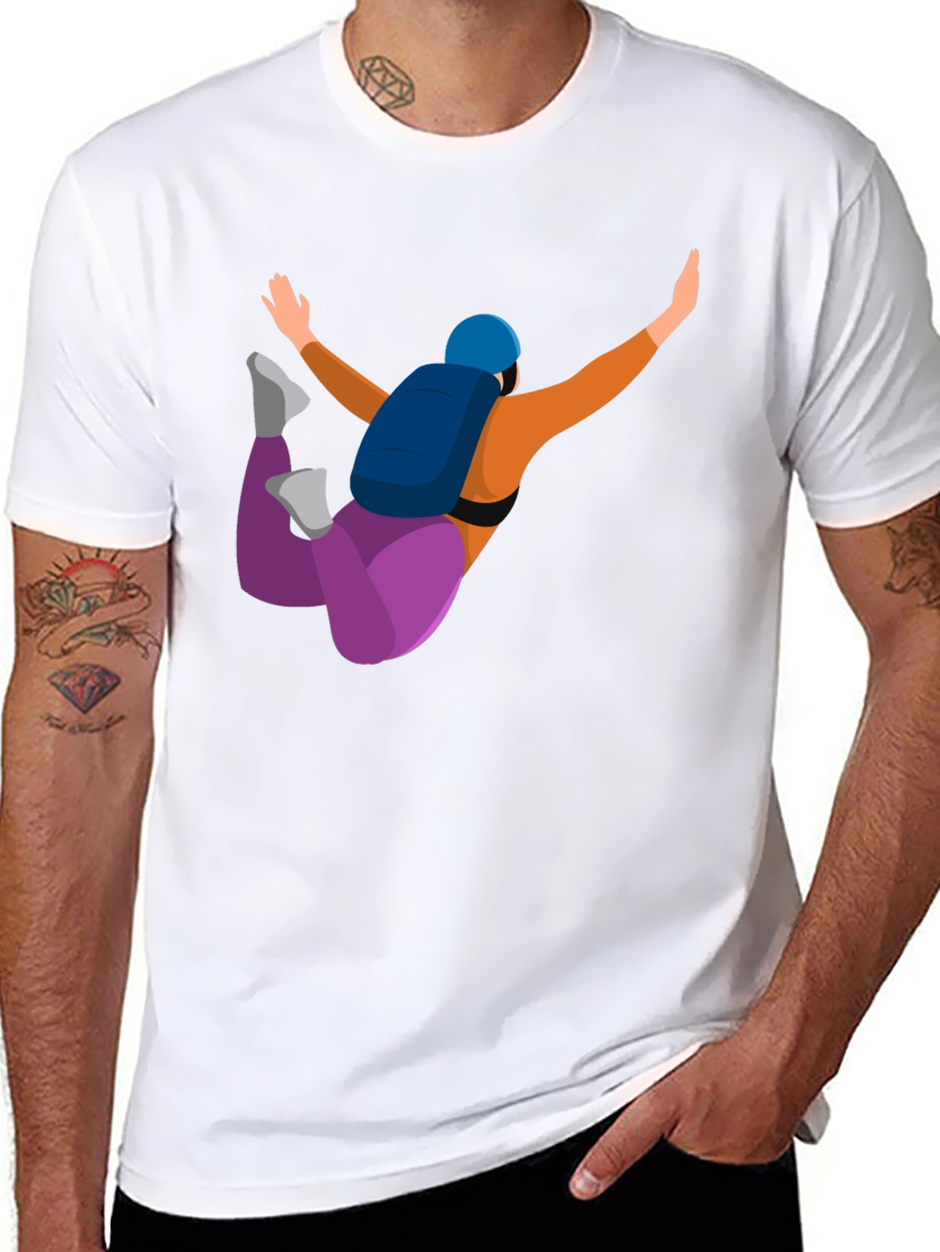 Skydiving Graphic Tee - Unique Design Comfortable Fit