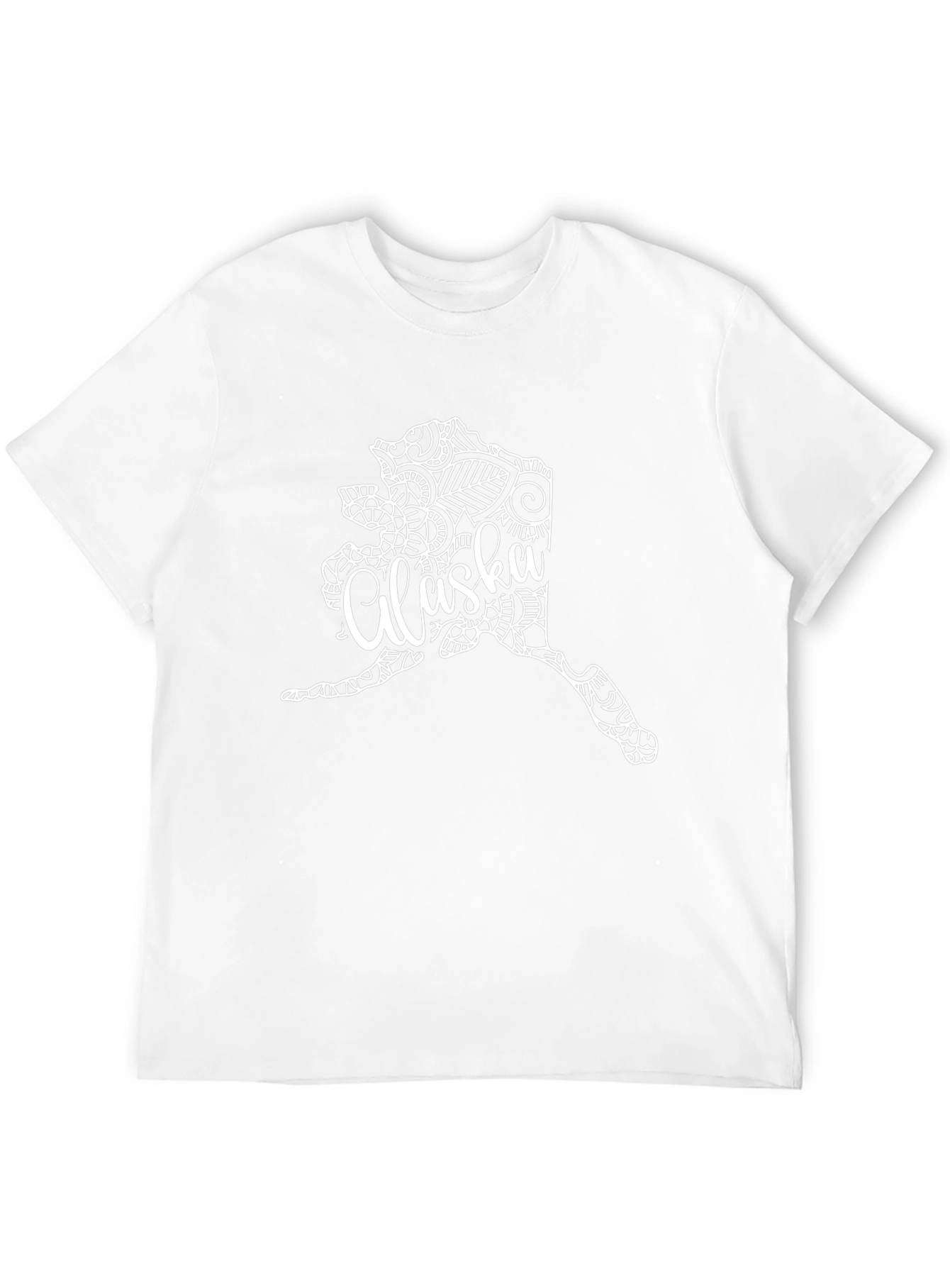 Alaska State Art Black T-Shirt
