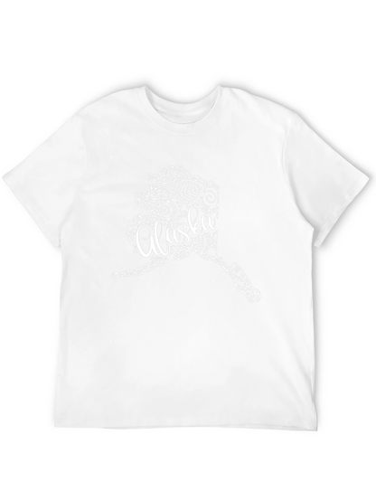 Alaska State Art Black T-Shirt