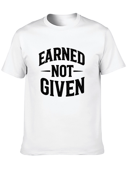 Earned Not Given Black Graphic Tee