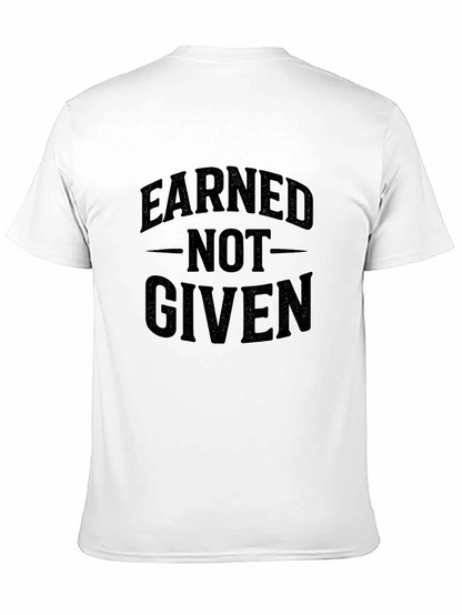 Earned Not Given Black Graphic Tee