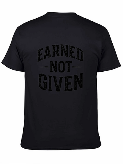 Earned Not Given Black Graphic Tee