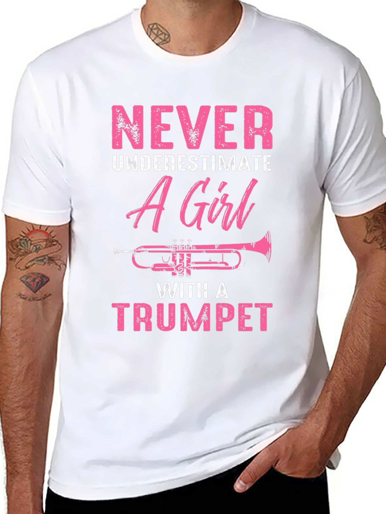 Never Underestimate A Girl With A Trumpet T-Shirt