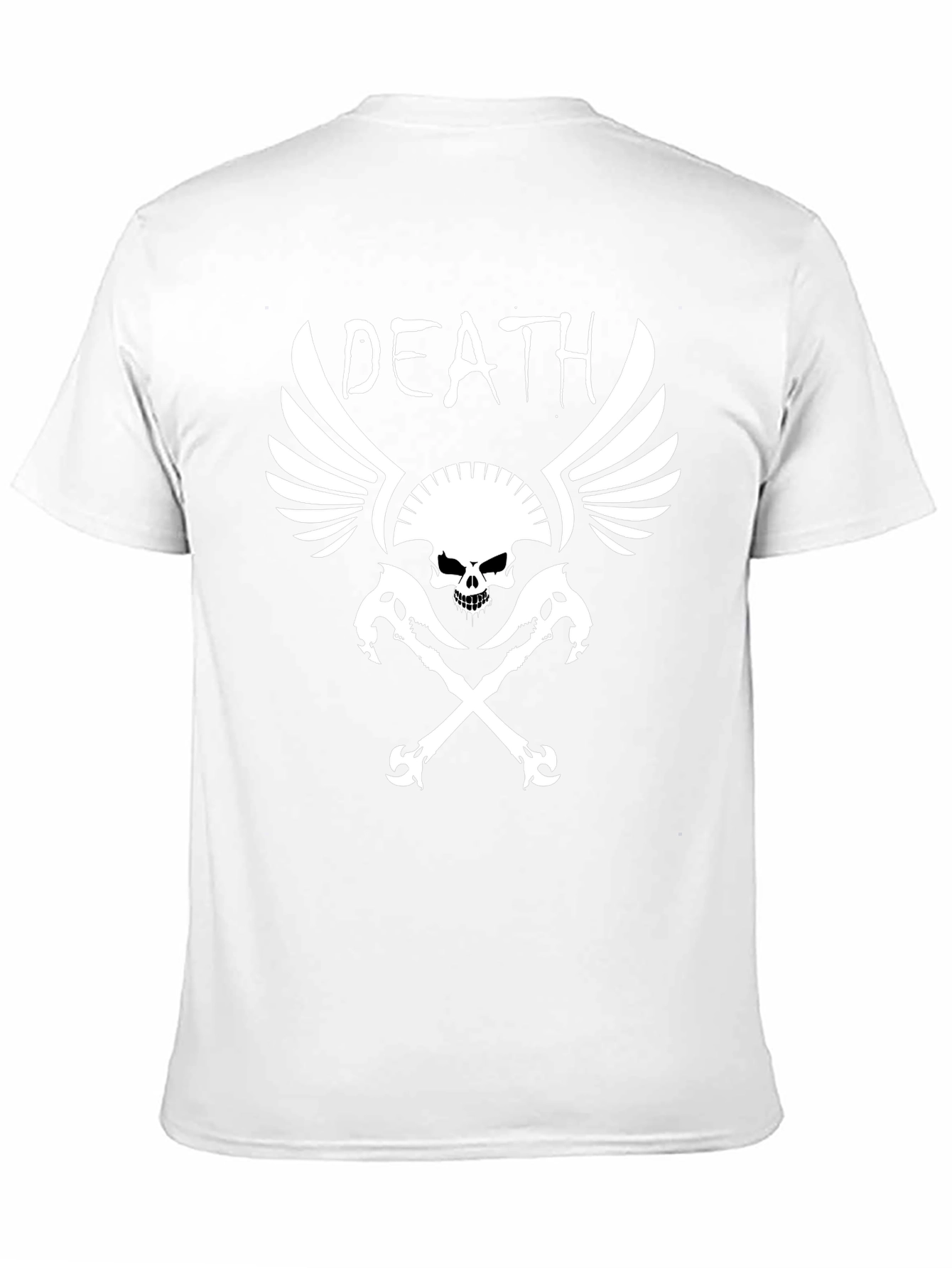 Death Skull Graphic Print Black T-Shirt