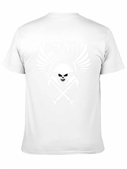 Death Skull Graphic Print Black T-Shirt