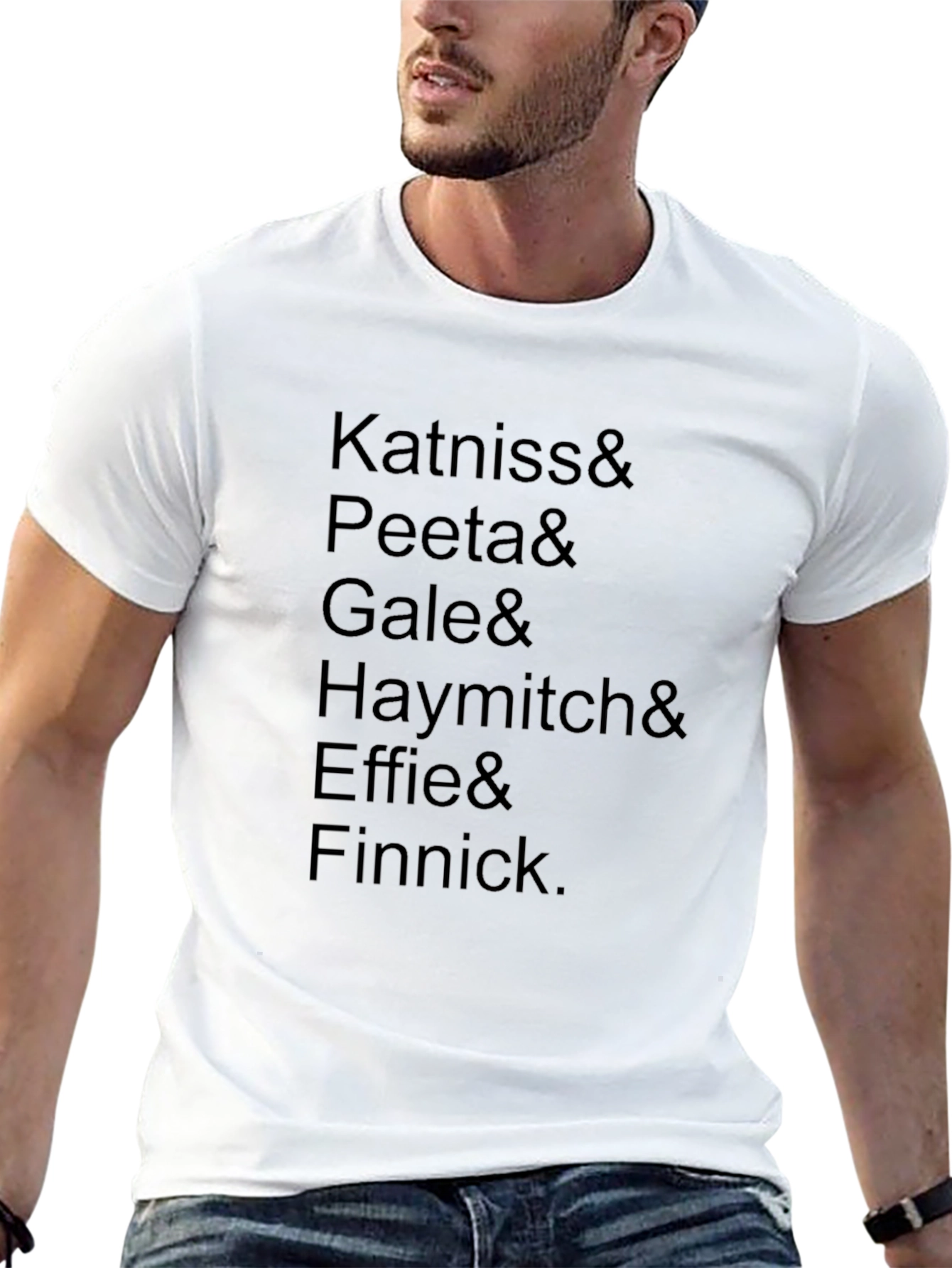 Hunger Games Character List Black T-Shirt