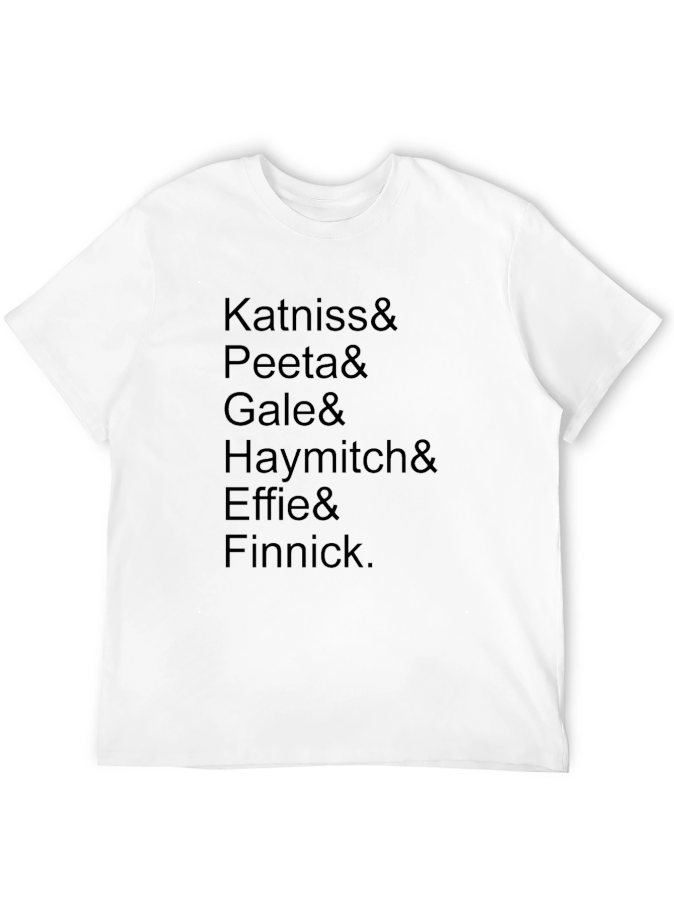 Hunger Games Character List Black T-Shirt