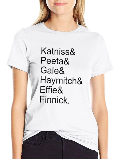 Hunger Games Character List Black T-Shirt