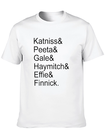 Hunger Games Character List Black T-Shirt
