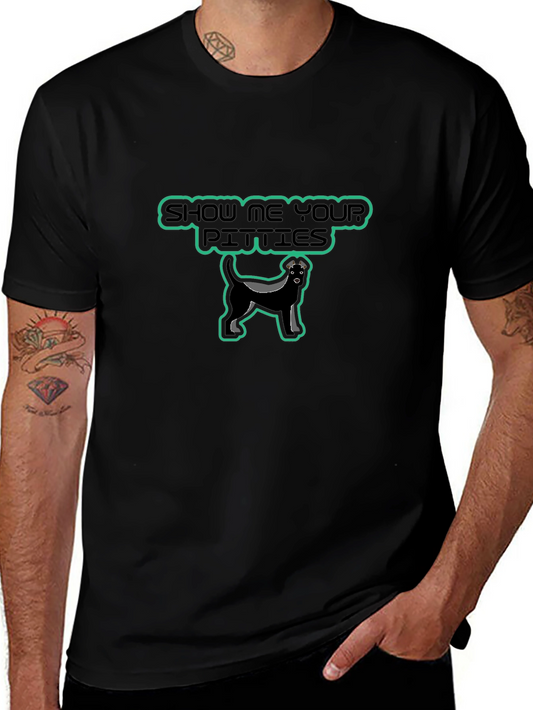 Show Me Your Pitties Graphic Tee - Black Cotton Blend